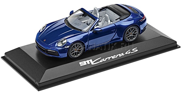 Porsche 911 992 CARRERA 4S CABRIOLET (open) - blue WAP0201730K Модель 1:43