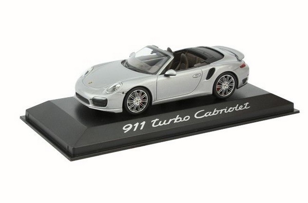 Porsche 911 (991) turbo Cabrio - silver WAP0205600E Модель 1:43