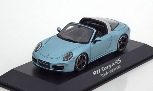Модель 1:43 Porsche 911 (991) targa 4S «30 Anni Porsche Italia» - blue