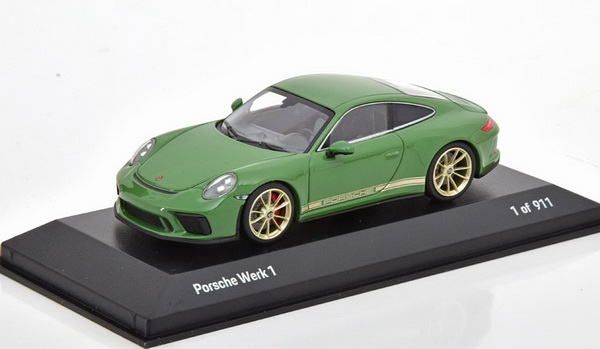 Модель 1:43 Porsche 911 (991) GT3 Touring Porsche Werk 1 - green (L.E.911pcs)