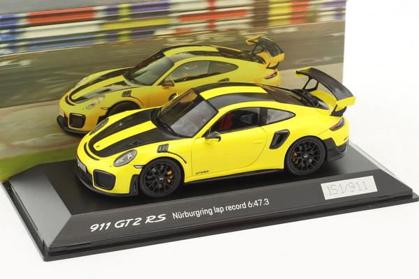 Porsche 911 (991 II) GT2 RS - Rundenrekord Nürburgring 6:47,3 min (L.E.911pcs) WAX02026473 Модель 1:43