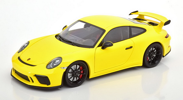Модель 1:18 Porsche 911 (991 II) GT3 2018 - Yellow