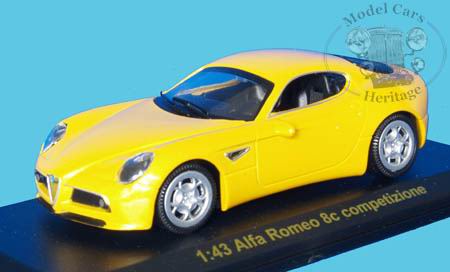 alfa romeo 8c competizione - yellow PC80077 Модель 1:43
