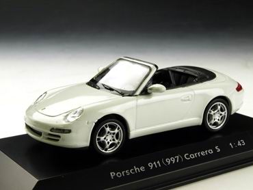 porsche 911 (997) carrera s cabrio - white PC80122 Модель 1:43