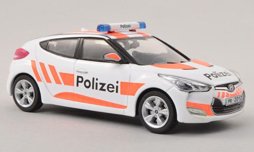 hyundai veloster - "swiss polizei" (полиция Швейцарии) - PRD272 Модель 1:43