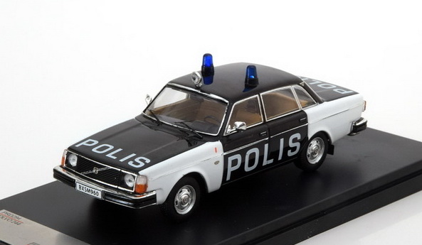 volvo 244 "polis" (полиция Швеции) - black/white PRD294 Модель 1:43