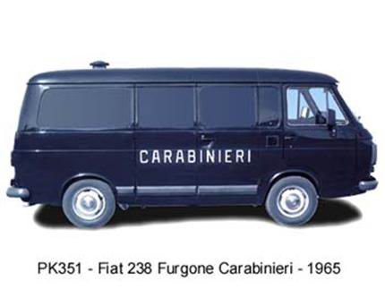 fiat 238 van «carabinieri» - blue PK351 Модель 1:43