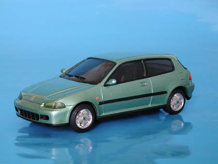 Honda Civic - light green met PM676 Модель 1:43