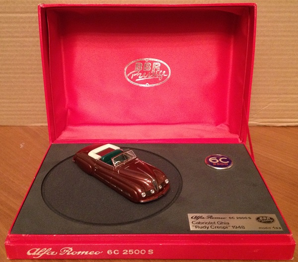 Alfa Romeo 6C 2500 Cabrio Ghia "RUDY CRESPI" (L.E.100 of 500pcs) BBR-B39 Модель 1:43