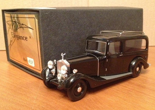 rolls-royce hearse phantom ii woodall nicholson - black E-129 Модель 1:43