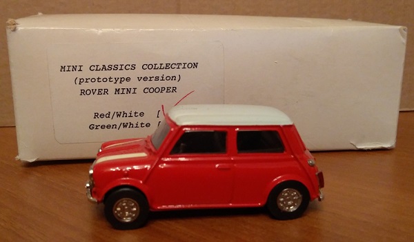 Модель 1:43 Rover Mini Cooper prototype - red/white