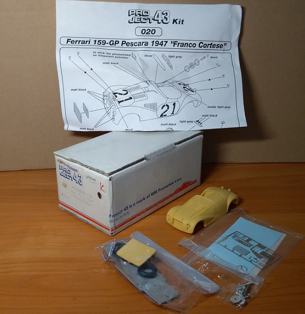 ferrari 159 №21 gp pescara (franco cortese) (kit) PJ20 Модель 1:43
