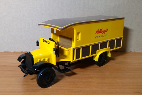 Thornycroft A1 30cwt Van "Kellogg`s" - yellow PM709 Модель 1:43