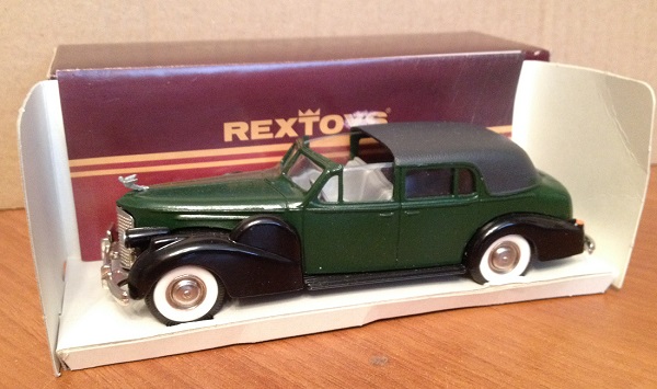 cadillac v16 1938-1940 coupe de ville - green & black REX01GR Модель 1:43