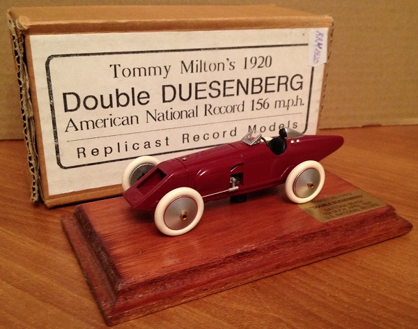 double duesenberg tommy milton's record 156.03 mph in 1920 RRM1920 Модель 1:43