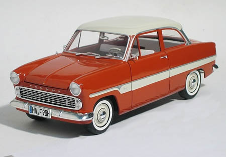 Модель 1:18 Ford 12M Taunus «Streifen-Taunus» - red/white