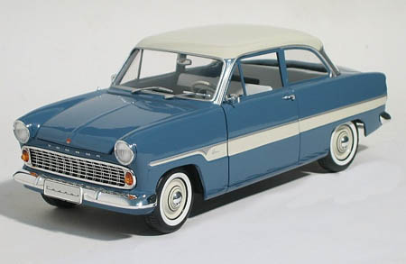 Модель 1:18 Ford 12M Taunus - bluegrey/white