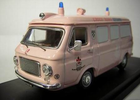 fiat 238 ambulanza croce rosa celeste milano RIO414109 Модель 1:43