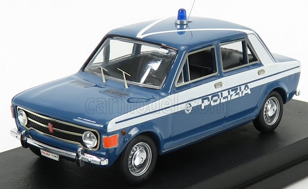 FIAT 128 4 Porte Polizia Stradale (1970), Light Blue White RIO4167/2 Модель 1:43