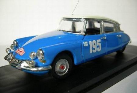 Citroen DS 19 №195 Rallye Monte-Carlo (P.Toivonen - E.Mikander) - blue/white RIO4176 Модель 1:43