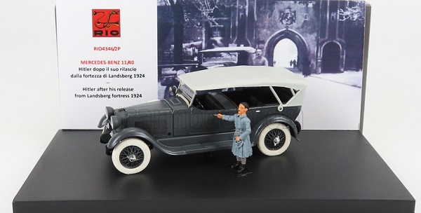 Модель 1:43 MERCEDES-BENZ 11/40 Cablet Closed (1924) - With Hitler Figure After His Release From Landsberg Fortress, Black