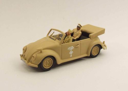Модель 1:43 Volkswagen Beetle Cabrio Africa Korps (Rommel + driver)
