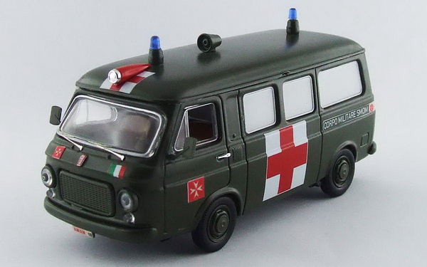 Модель 1:43 FIAT 238 MINIBUS Ambulanza MILITARE SOVRANO ORDINE DI MALTA