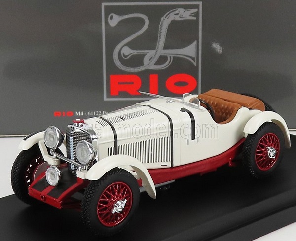 Модель 1:43 Mercedes-Benz SSK 7.1l S6 Supercharged Spider Team V.tatarinoff №1 2nd 24h Le Mans (1931) B.ivanoski - H.stoffel, White Red