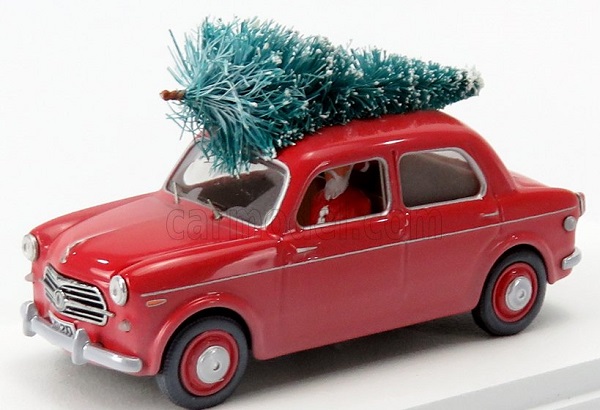FIAT 1100/103 (1954) - Christmas Edition 2020 - Con Babbo Natale - With Figure Santa Claus, Red