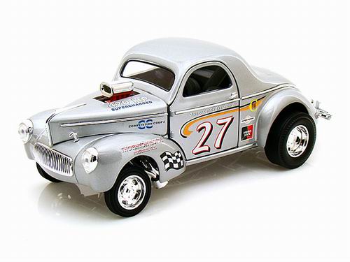 willys coupe racing №27 - silver YM92278-SL Модель 1:18