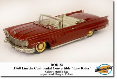 lincoln continental convertible «low rider» - red met ROD24 Модель 1:43