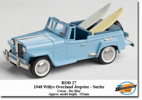 willys overland jeepster - surfer ROD27 Модель 1:43
