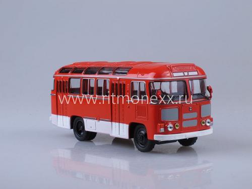 Автобус-672М автобус - красный/белый 6900078-010007 Модель 1:43