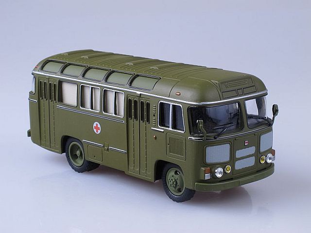 Модель 1:43 Автобус-672М санитарный военный