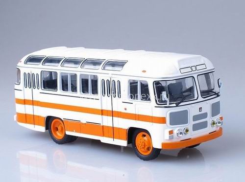 Модель 1:43 Автобус-672М - белый/оранжевый