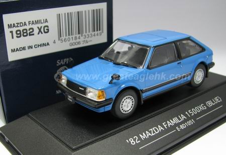 mazda familia xg - blue SAP006BL Модель 1:43