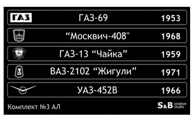 Комплект наклеек для серии «Автолегенды СССР» 3 SBAL003 Модель 1:43