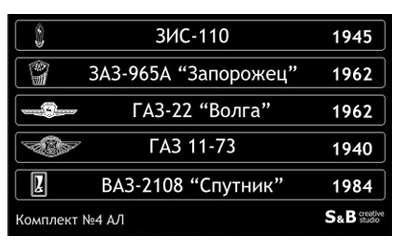 Комплект наклеек для серии «Автолегенды СССР» 4 SBAL004 Модель 1:43
