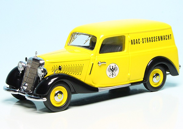 Mercedes-Benz 170V Van "ADAC-Strassenwacht" yellow/black 002259 Модель 1:43
