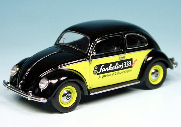 VW Brezelkäfer "Sanhelios" black/yellow 003883 Модель 1:43