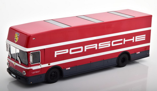 Модель 1:43 Mercedes-Benz O 317 Porsche Race transporter - red (L.E.600pcs for Modelissimo)