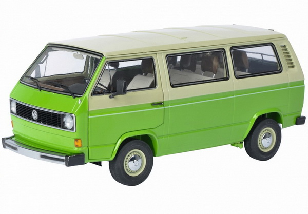 volkswagen t3 bus - green/beige 0380 Модель 1:18