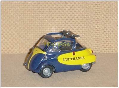 bmw isetta «lufthansa» - blau/yellow 2102 Модель 1:43