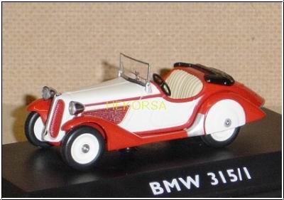 Модель 1:43 BMW 315/1 Cabrio - red/white