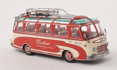 Модель 1:43 Setra S6 «Fischer» - red/cream