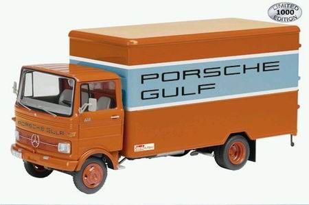 Модель 1:43 Mercedes-Benz LP 608 «Porsche Gulf» фургон