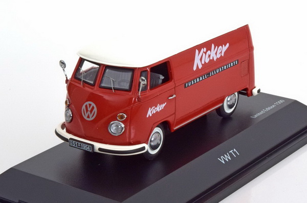 volkswagen bulli t1 kastenwagen «kicker» - red/white 3692 Модель 1:43