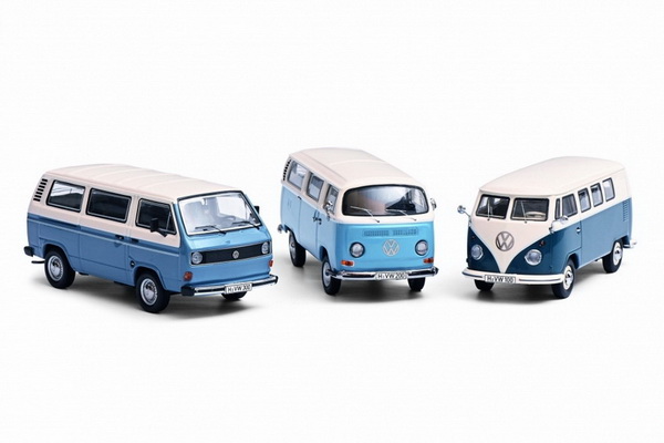 Модель 1:43 Volkswagen Bulli Set (T1, T2 & T3 Bus)