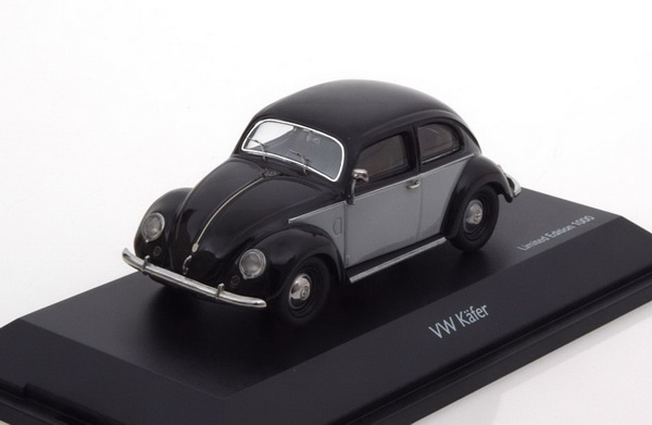 Модель 1:43 Volkswagen Käfer Brezelkäfer - black/grey