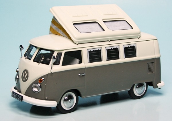 VW T1 Bulli Westfalia Camping-bus grey/beige 450354500 Модель 1:43